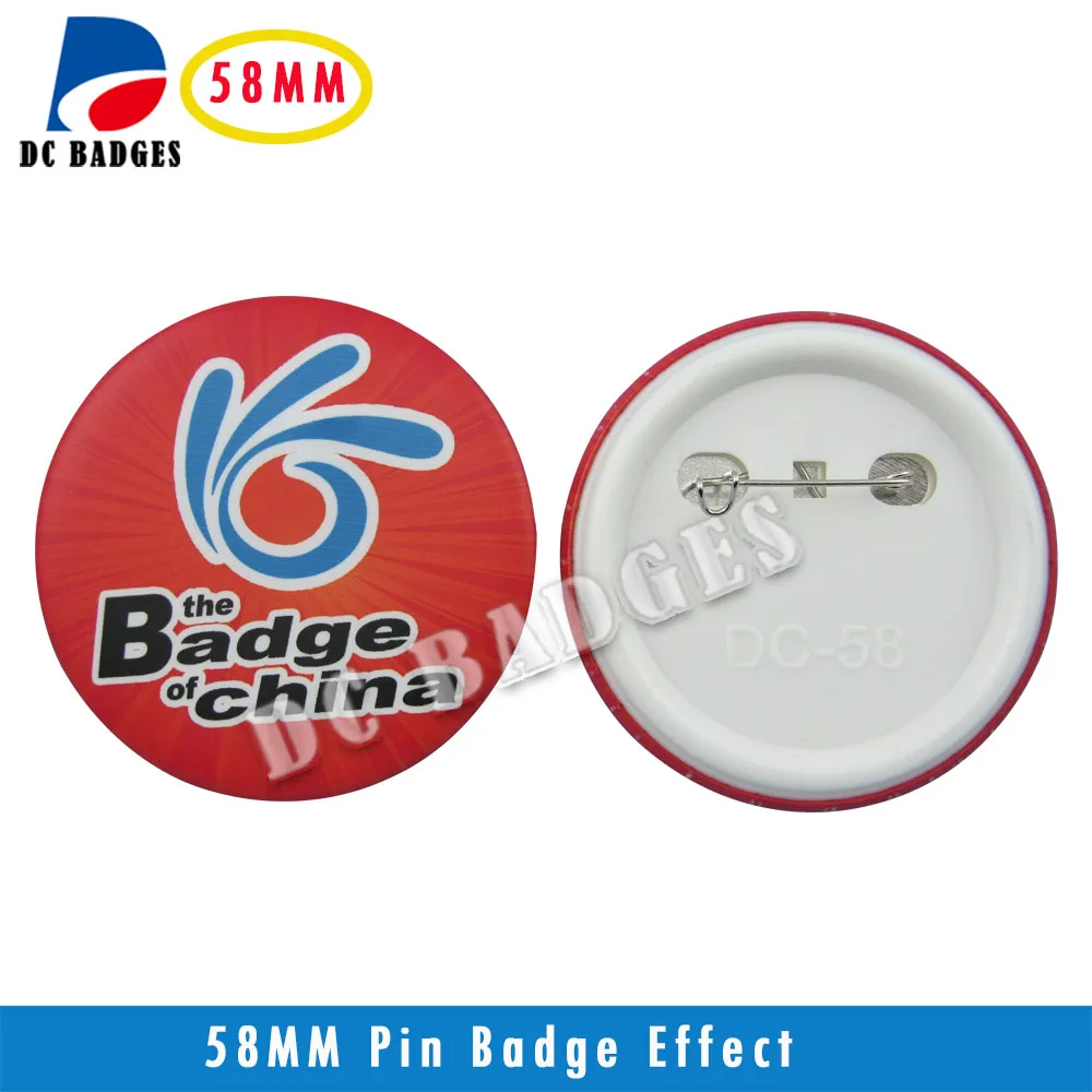 

plastic Blank Pin Button Badge Parts of 58mm (2 1/4") MOQ 2000PCS