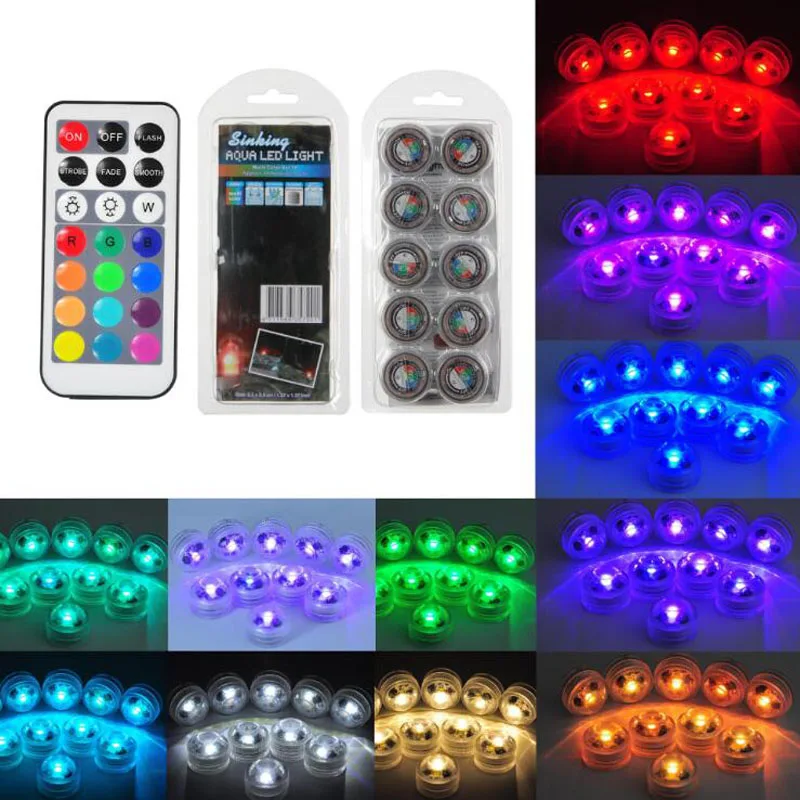 

Waterproof Pool Lights Remote RGB Submersible Underwater Swimming Pool Water LED Light Outdoor Pool Party Light Accessories