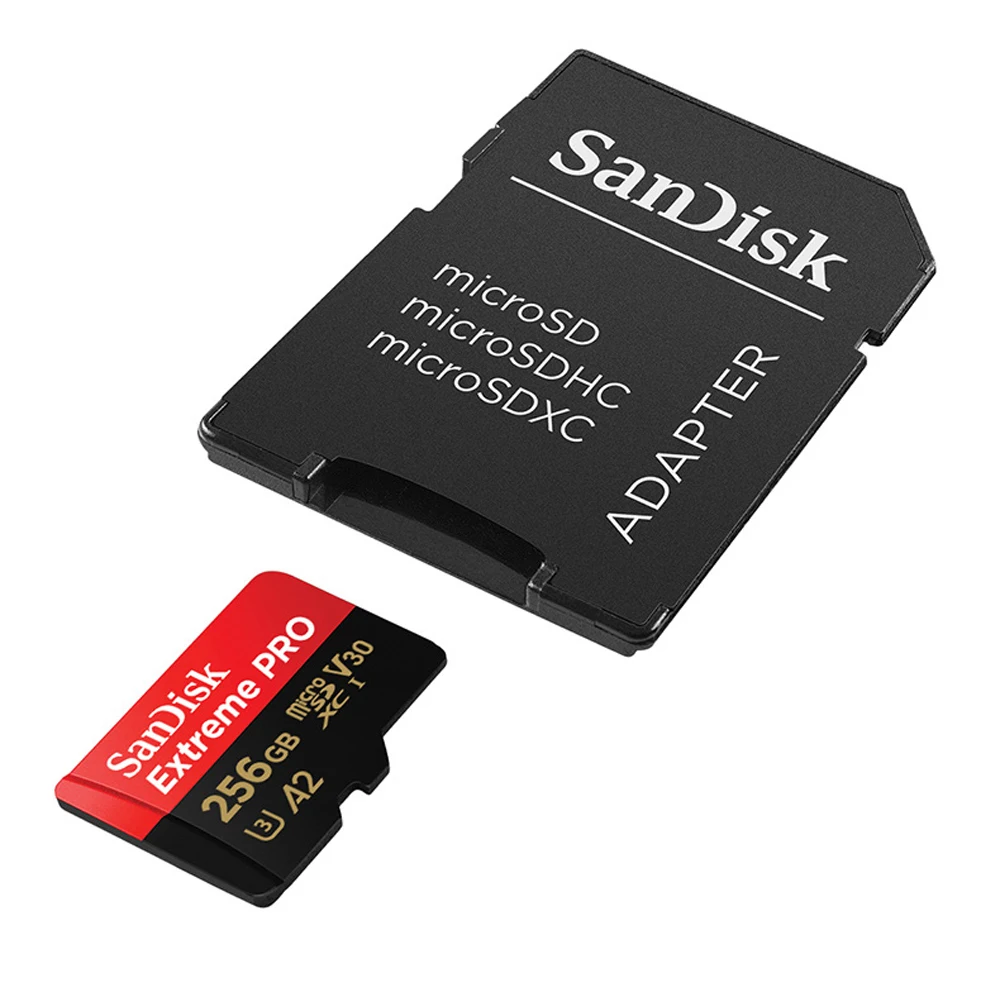 Оригинальная Micro SD карта sandisk Extreme Pro до 170 МБ A2 V30 U3 64 Гб 128 ГБ 256 ГБ MicroSDXC TF карта памяти с SD адаптером