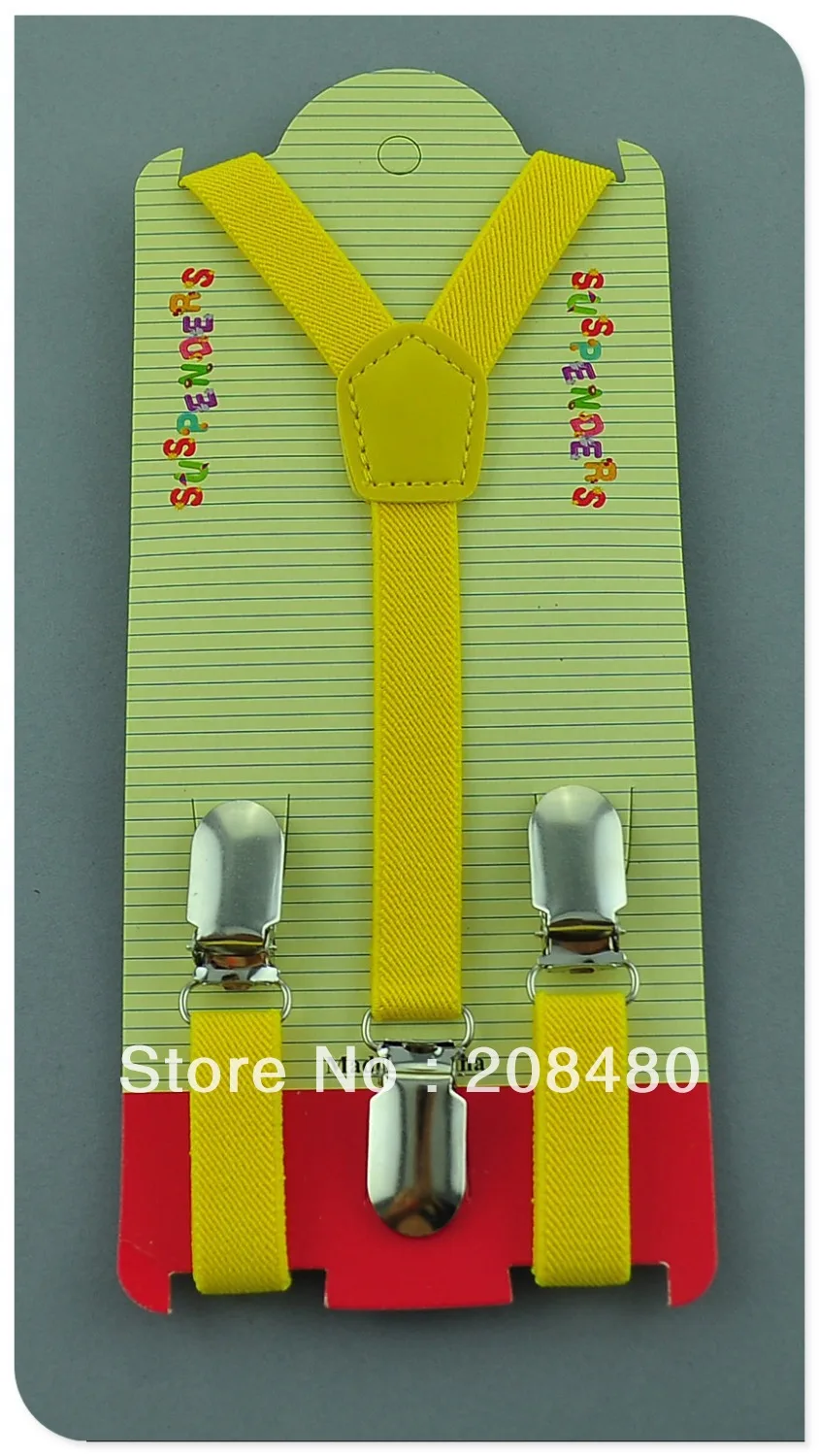 

Free Shipping-1.5x65cm "Candy yellow" color Kids Suspenders Children/Boys/Girls Suspender Elastic Braces Slim Suspenders/gallus