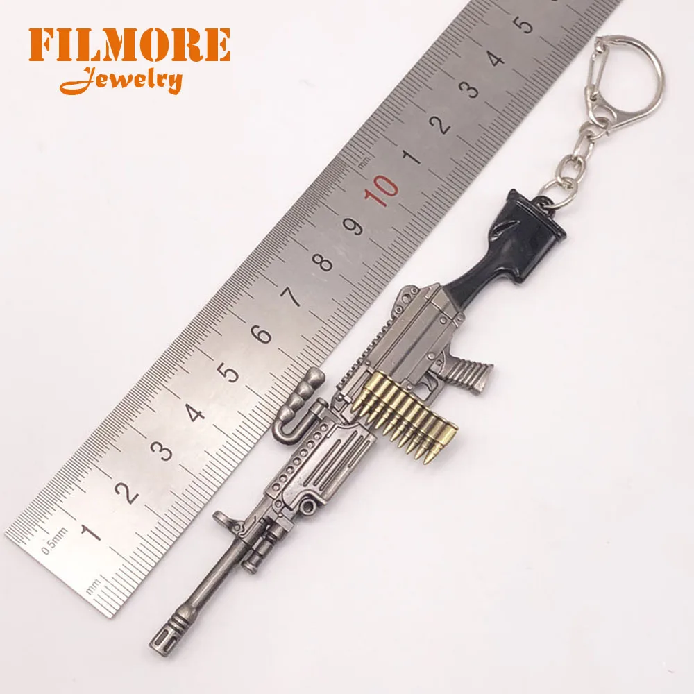 12 cm PUBG juego 5,56mm bala M249 llavero principal arma llavero pistola llavero Llaveros Chaveiro joyería de moda 12 cm PUBG juego 5,56mm bala M249 llavero principal arma llavero pistola llavero Llaveros Chaveiro joyería de moda
