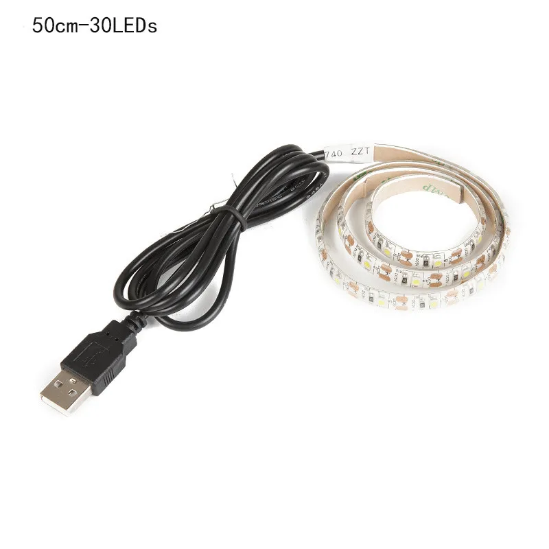 Светодиодная лента с питанием от USB, 5 в постоянного тока, licht 2835 RGB/Wit/Warm, водонепроницаемая лента, светодиодный светильник 50 см, 1 м, 2 м, ТВ, Achtergrond verlichting