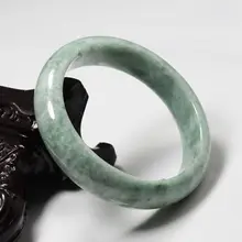 02146 красивый Сертифицированный класс Натуральный Зеленый жадеит браслет с драгоценным камнем