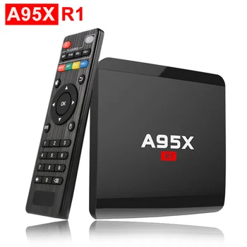 

A95X R1 Android 7.1 TV box android media player s905w Quad Core 4K 1GB RAM 8GB ROM H.265 WiFi KD play store youtube netflix