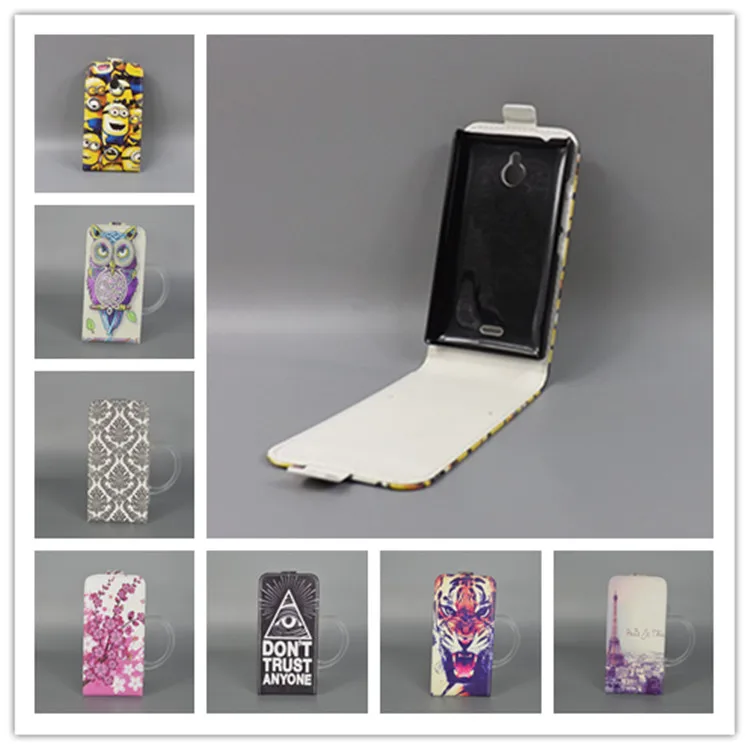

For Nokia X2 Dual SIM RM-1013 X2DS Hot Pattern Cute PrintingVertical Flip Cover Open Down/up Back Cover filp leather case