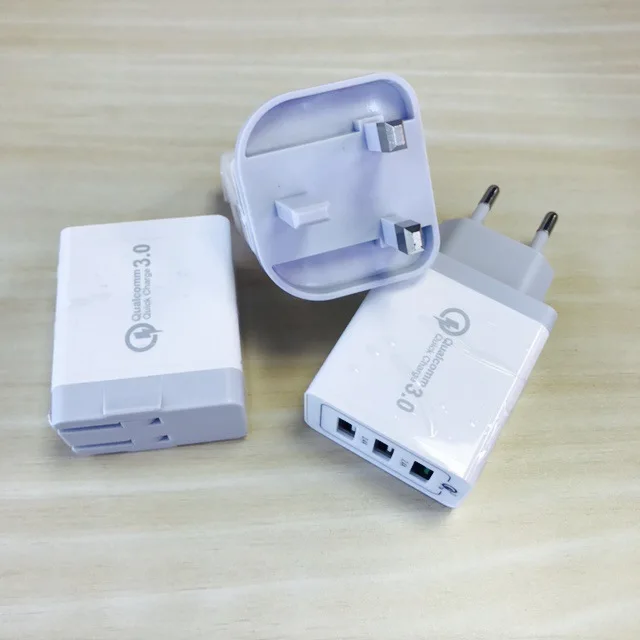 Универсальный 18 Вт 3 USB quick charge 5V3A для Iphone UK EU US Plug мобильный телефон QC3.0 Быстрая зарядка для Samsug huawei Xiaomi