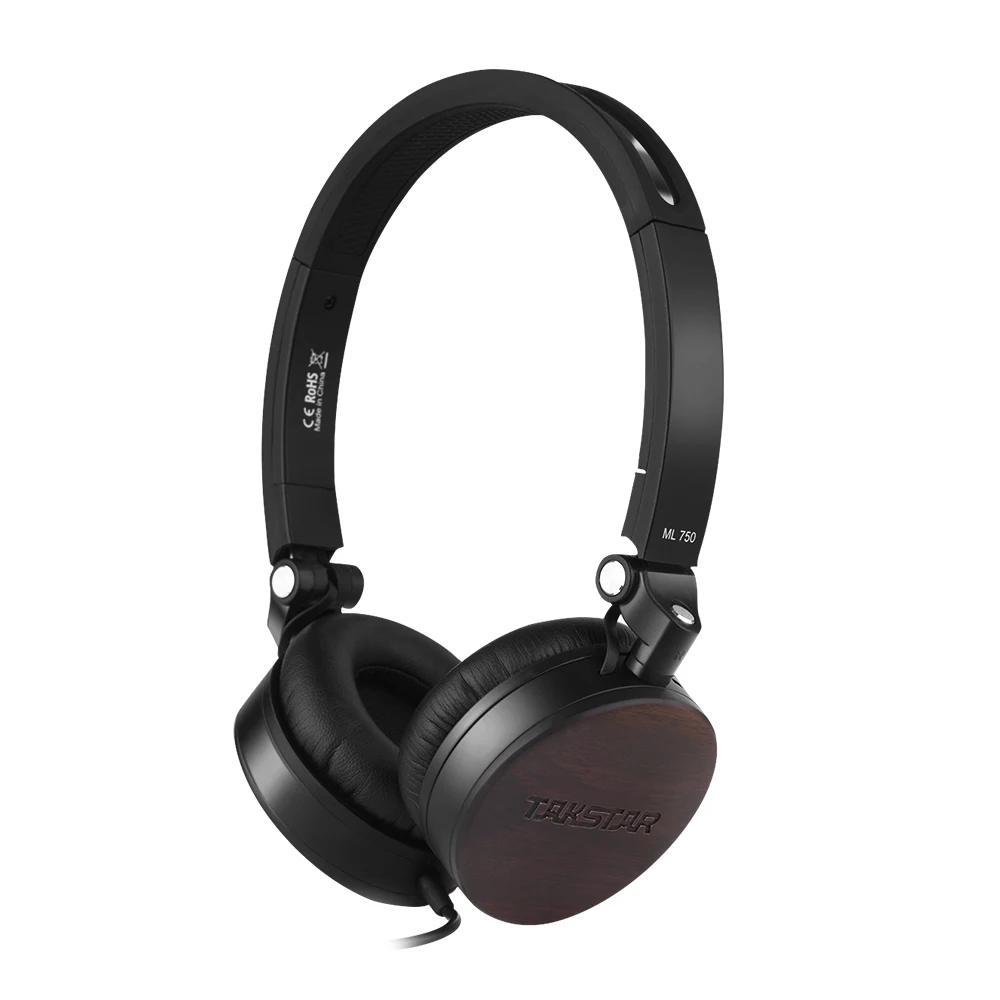 TAKSTAR ML 750 MFi Сертифицированный сандаловое дерево Накладные наушники с микрофоном шумоподавление проводные динамические гарнитуры с чехол для переноски