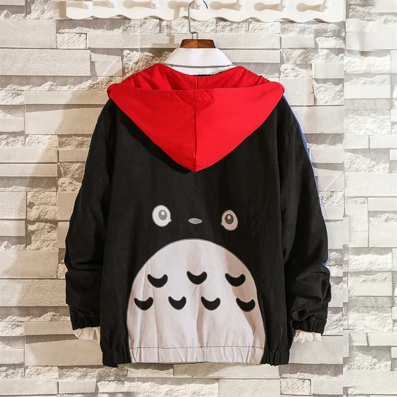 Куртка с капюшоном Totoro для мужчин и женщин демисезонная свободная бейсбольная