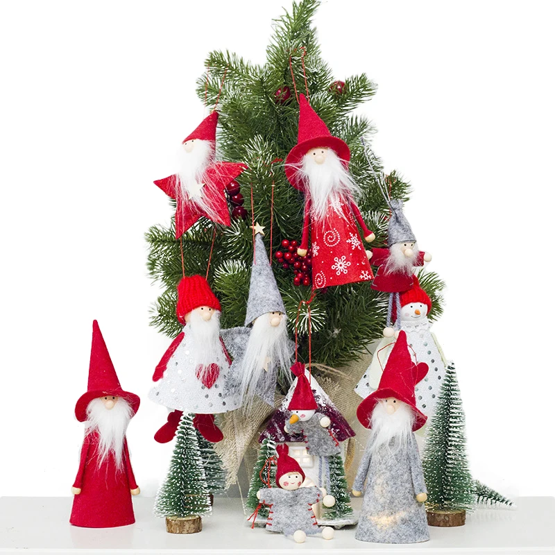 

Christmas Series Cloth Doll Pendant Mini Christmas Tree Decorations pendants Cute Doll Ornament Christmas Ornament Home Decor