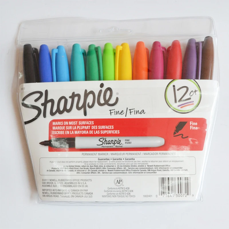 Günstige Sharpie Marker Pen Set 12 24 Farbige Fein Kugel Für Schule   Büro Zeichnung Design Farben Kunst Marker Liefert Schreibwaren