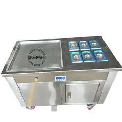 Одна круглая сковородка машина для жареного мороженого с импортный компрессор Доставка по воздуху машина для жареного мороженого