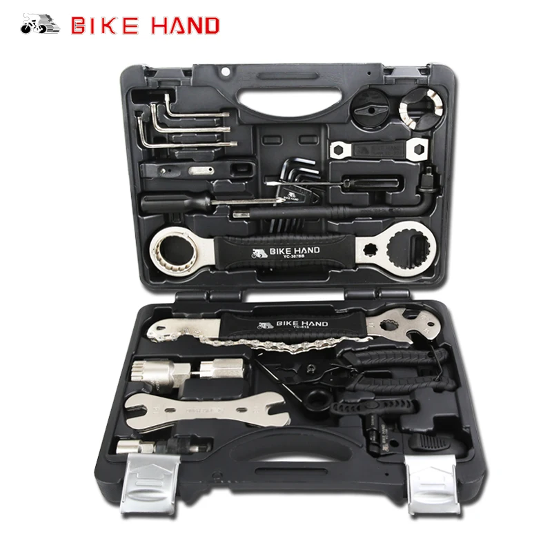 

BIKEHAND Bicycle Repair Tools Kit 18 in 1 Box Set Multifunction MTB Bike Repair Tools Spoke Wrench Kit Hex Screwdriver Bike Tool