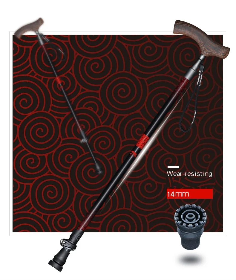 Bengalas de Trekking Liga de Alumínio Bengala de Trekking Leve para Idosos Dobrável Seção Telescópica Pólos 7075 Caminhadas 2 7 High Quality Esporte e Lazer