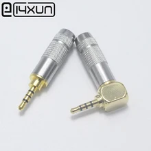 Eclyxun 1 шт. Новые 2,5 мм 4-полюсный автоматический мужской разъем для наушников под прямым углом 90 градусов/180 штекер 90 градусов DIY разъем под пайку мини-разъем