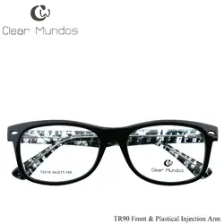 Прозрачный MUNDOS очки TR90, очки с оправой для мужчин и женщин ясный модный Мода Овальный оптические очки без градуса, рыбной ловли, # T8019