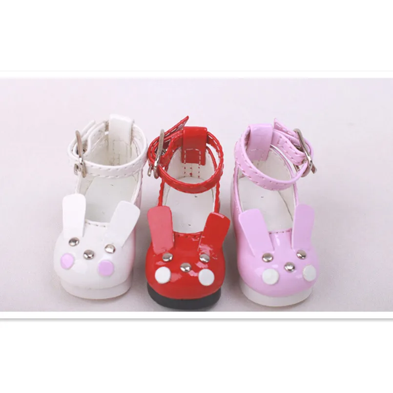 Novelty Mini Shoes Toy Shoes for Dolls,Rabbit Shape BJD Doll Shoes 4.5 CM,Fashion Doll