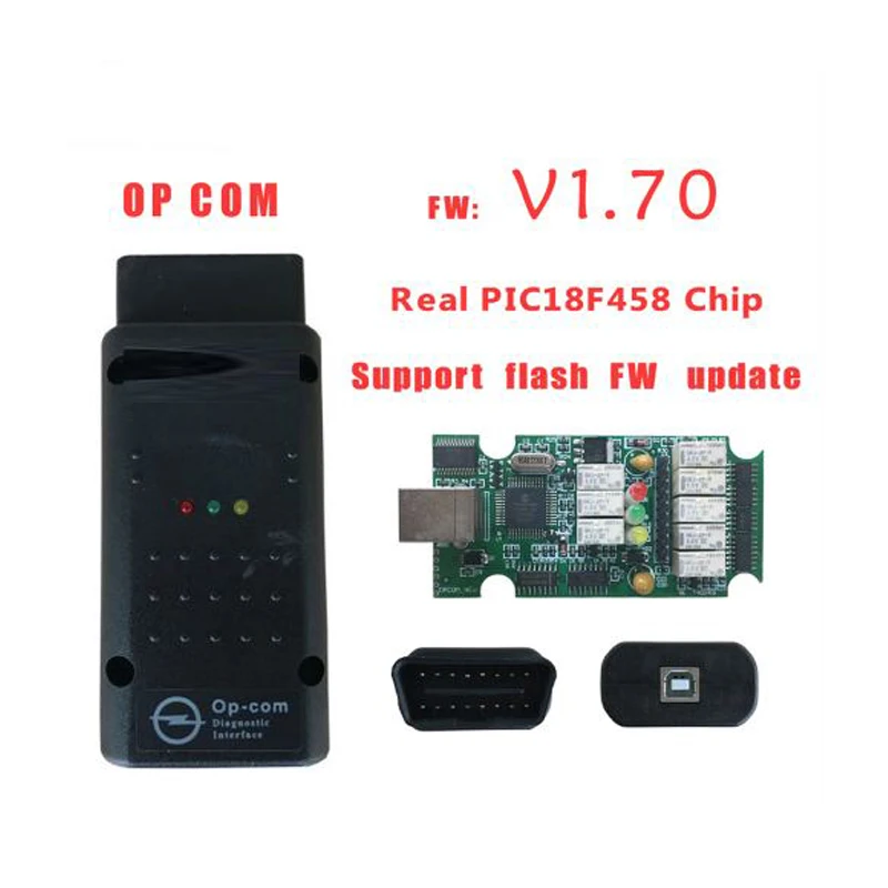 

V1.70 OP COM With real PIC18F458 Chip OBD2 Diagnostic Tool A+ quality OP-COM For Opel OPCOM Can be flash update.