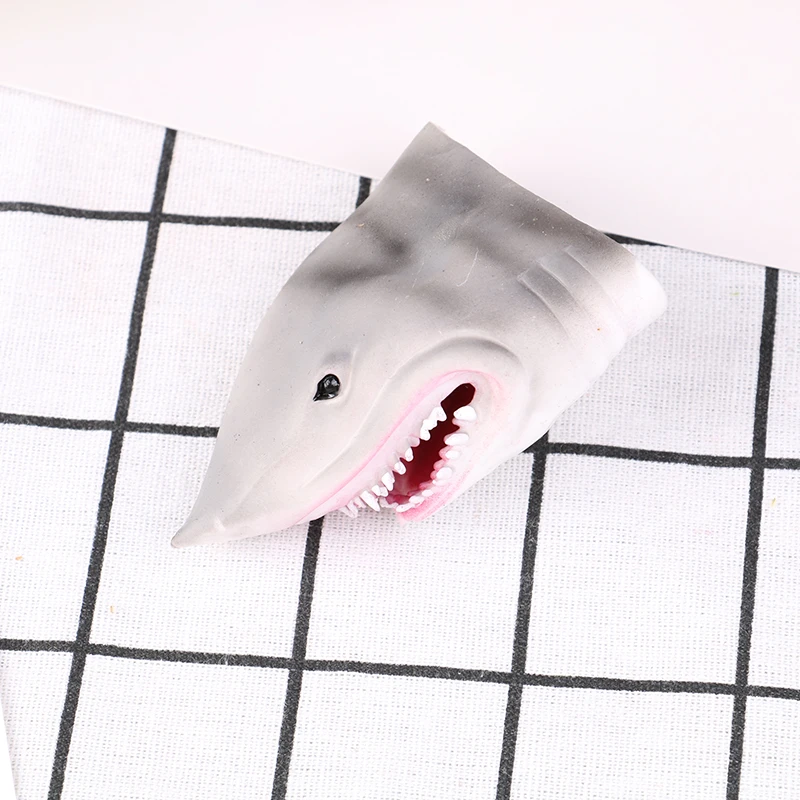

Soft Vinyl PVC Animal Head Figure Vividly Kids Toy Model Gifts Mini Shark Crocodile Hand Puppet Gloves