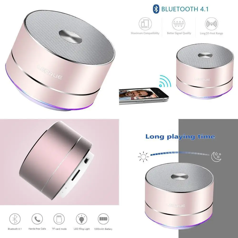 Portable Wireless Bluetooth Speaker Mini Outdoor Rechargeable Speakers with LED Stereo Sound Enhanced Bass for IPhoneIPadAndriodSamsungTablet (1)