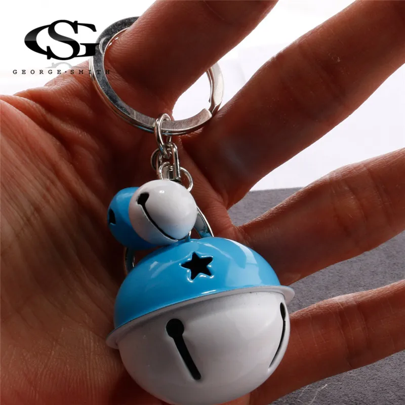 

GS 2019 New Style 4 Colors Small Bell Keychain Fur Key Chains DIY Candy Colors Keyring For Girl Women Birthday Gift Brelok R5DGK