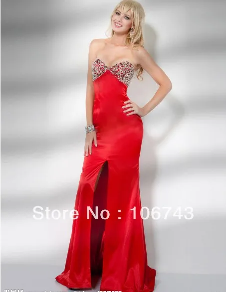 

free shipping 2018 vestidos Formal taffeta sexy slit style backless Elegant handmade beaded party Prom gown bridesmaid dresses