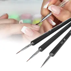 Дизайн ногтей 3 шт./компл. nail art pen 3d щетка для ногтей нанесение пунктира гель nail art Pen Liner польский Brush Tool