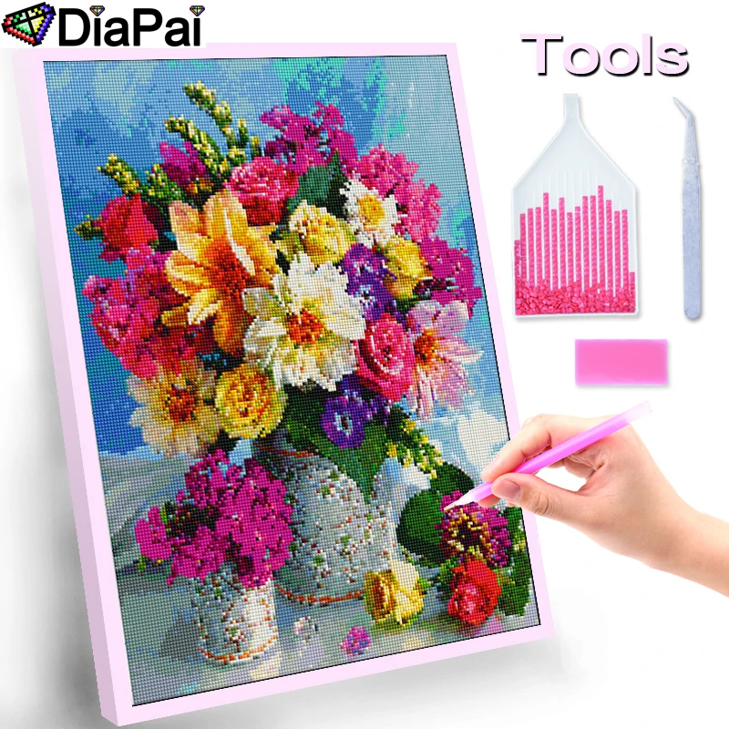 DIAPAI 100% كامل مربع/جولة الحفر 5D DIY الماس اللوحة \