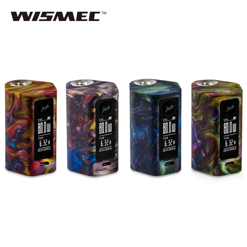 Новый оригинальный wismec Рел rxmini смолы TC MOD 80 Вт rxmini поле mod 2100 мАч встроенный Батарея электронных сигарет VAPE mod