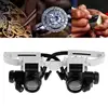 Serre-tête loupe avec lumière LED tête montée loupe 8X 15X 23X ► Photo 2/6