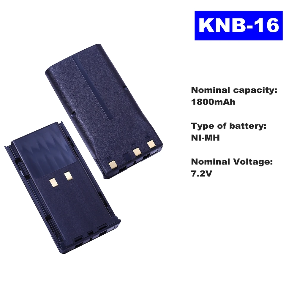 7.2V 1800mAh NI-MH Radio Battery KNB-16 For Kenwood Walkie Talkie TK-280/290/380 TK-385/390/480/481 Two Way Radio 7 2v 1800mah ni mh radio battery knb 26 for kenwood walkie talkie tk 2160 2140 3140 tk 3160 3148 3178 two way radio