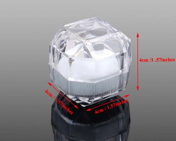 20pcs/lot Three Color Options Hot Sale Jewelry Package Ring Earring Box Acrylic Transparent Wedding Packaging Jewelry Box Jewelry Packaging