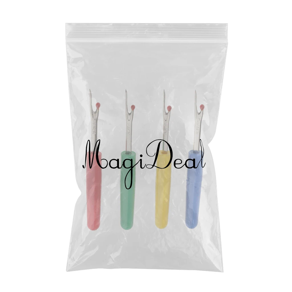 4 Pieces Plastic Handle Seam Ripper Thread Cutter Stitch Unpicker Sewing Tool