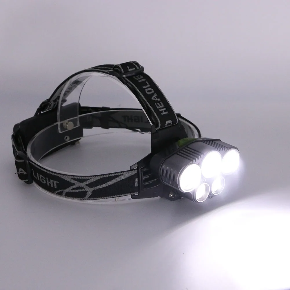 LED Headlamp 5 CREE XM-L T6 15000 lumens LED USB  Camping Hike Emergency Light