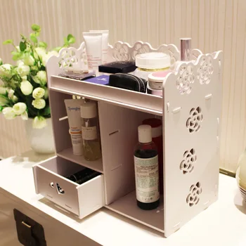 

Creative Assembly Cosmetic Storage Box with Drawer Waterproof Makeup Jewelry Storage Box