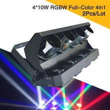 2 шт./лот) ролики с подсветкой Сканер света 4*10 Вт RGBW диодный луч сканирования эффект сценический свет для ночного клуба лучевые прожекторы