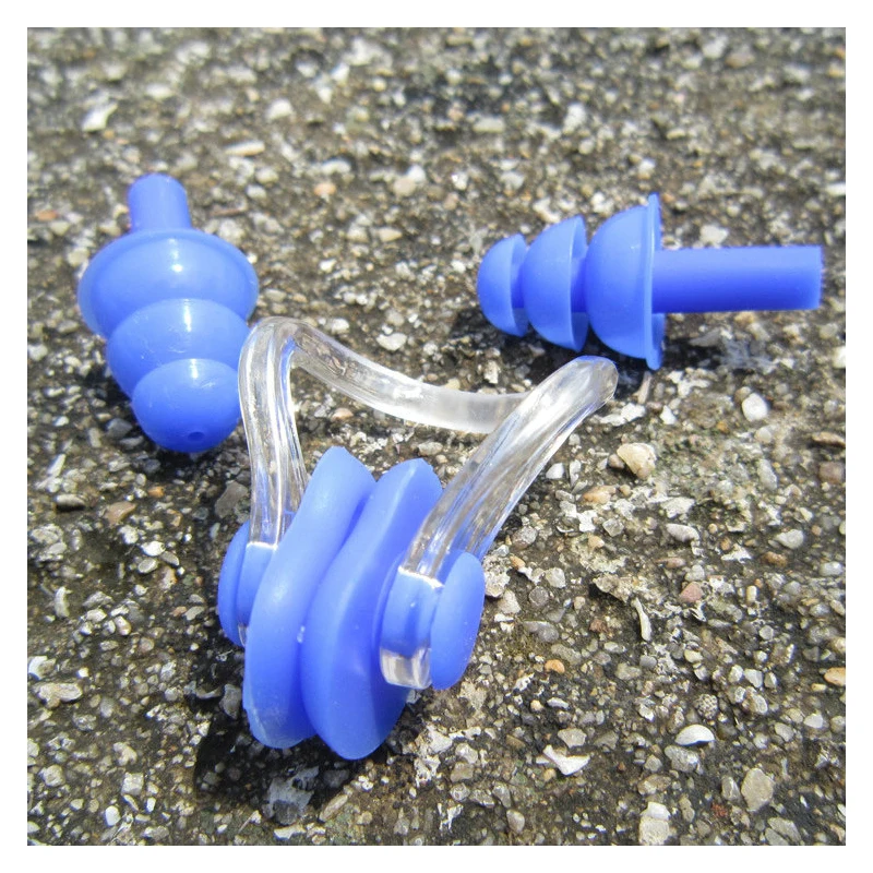 

High Purity Soft Silicone Swimming Earplug Nose Clip Set Waterproof Watertight Diving Surf Swimming Pool Accessories