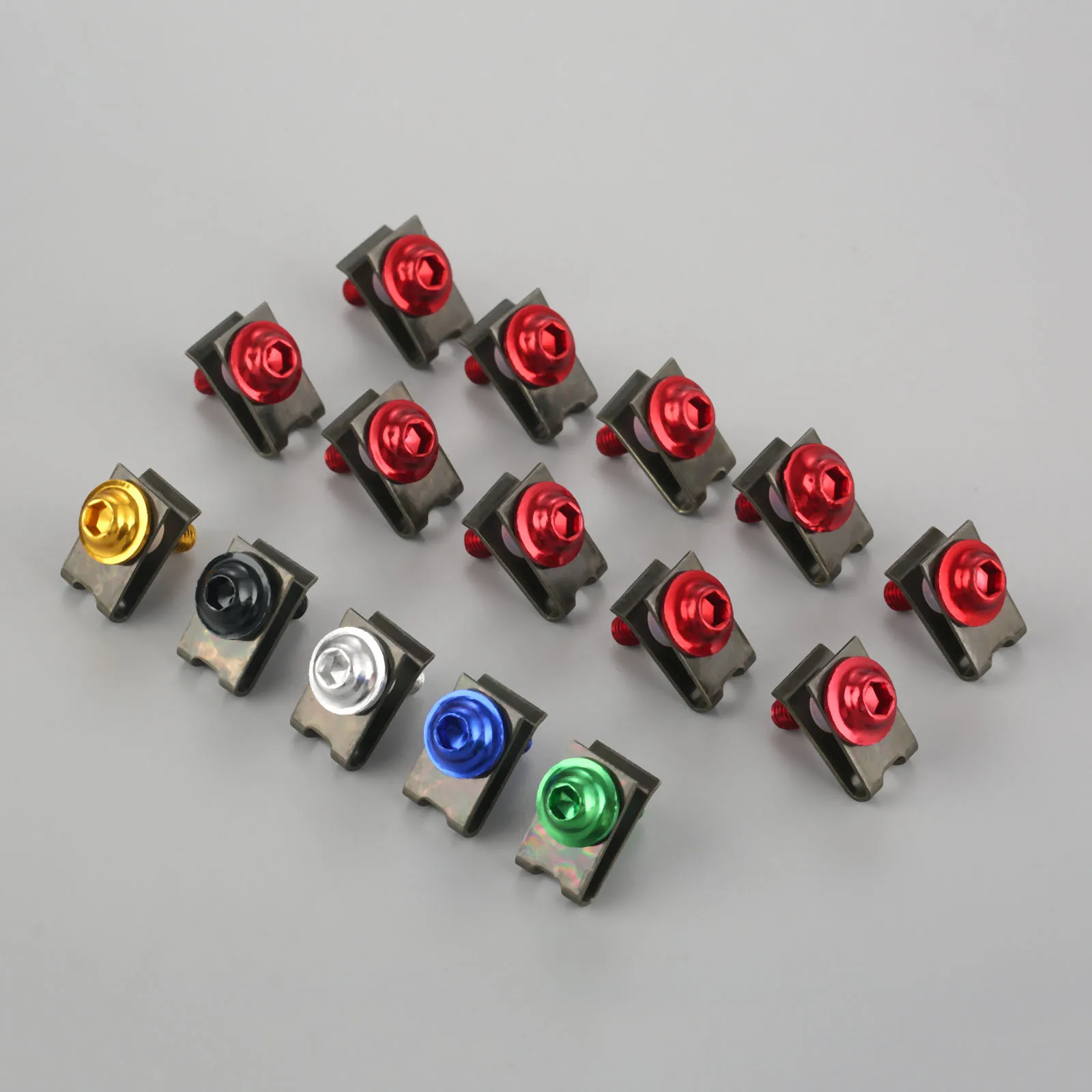 

10Pcs M5 Motorcycle Fairing Body Spring Bolts Nuts Screw Spire Speed Fastener Clip Nut Mounting Screws Mounting Clamp