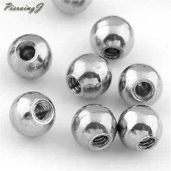 

PiercingJ Hot Wholesale 14/16G 3-6mm Stainless Steel Ball Beads Fit Body Piercing Accessories for Navel Lip Nose Ring 100pcs