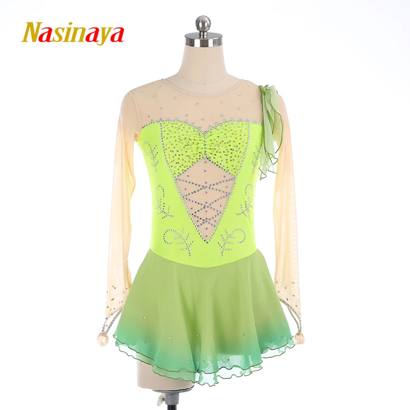 

Nasinaya Figure Skating Dress Customized Competition Ice Skating Skirt for Girl Women Kids Patinaje Gymnastics Performance 113
