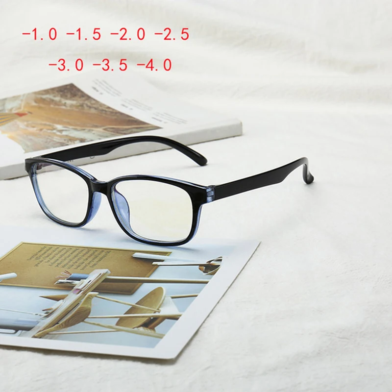 

-1 -1.5 -2 -2.5 -3 -3.5 -4 Finished Myopia Glasses Men Short-sight Eyewear blue light glasses Frame Men Women Myopia EyeGlasses