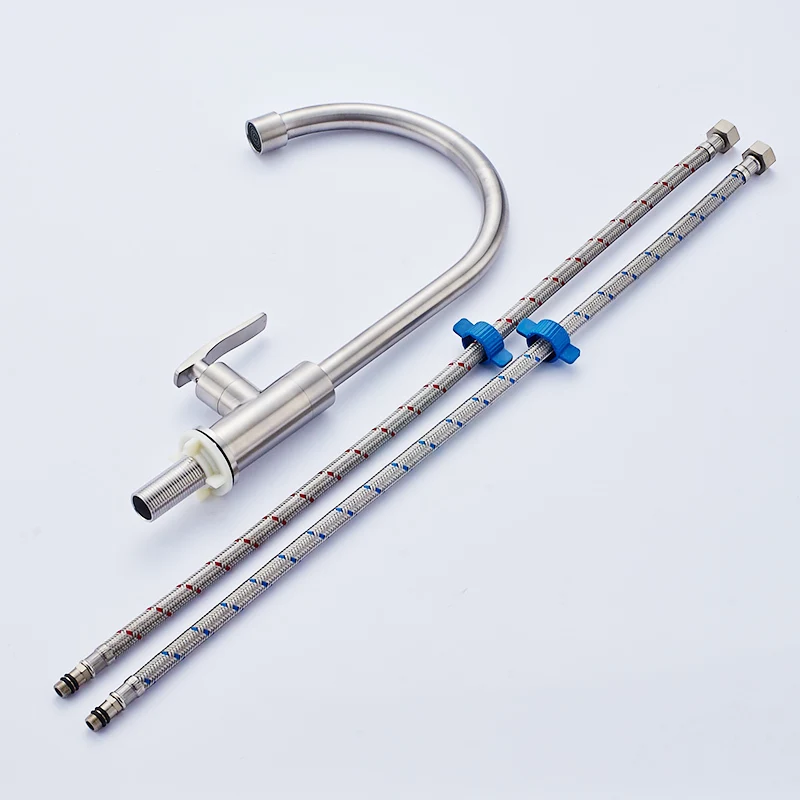 Fapully Kitchen Faucets Stainless Steel Nickel Brushed Brass Kitchen Hot and Cold Taps Single Handle Mixer Faucets 935-33N-SS Fapully Kitchen Faucets Stainless Steel Nickel Brushed Brass Kitchen Hot and Cold Taps Single Handle Mixer Faucets 935-33N-SS