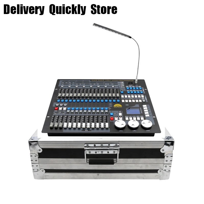 

Fast shipping Kingkong 1024 DMX Controller with flycase DMX 512 Master console flight box for XLR-3/XLR-5 led par beam moving