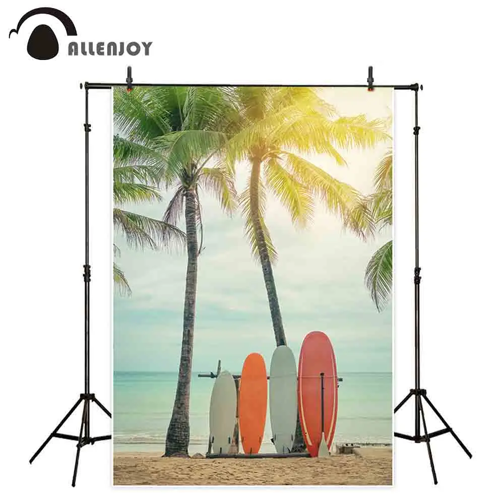 Allenjoy фон для фотостудии доски серфинга дерево пляж Винтаж море фотография Фон