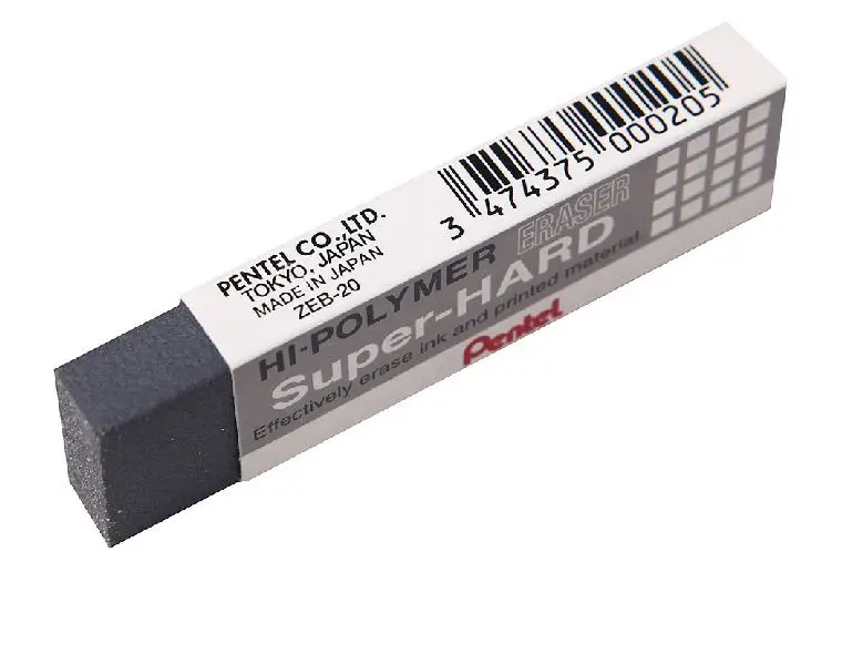 Pentel ZEB20 HI-POLYMER Supler Hard Eraser Japan 2