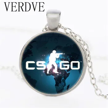 

3/Color Games CS GO Glass Chain Necklace For Men CSGO Anime Neckless Male Collier Homme Statement Pendants Jewelry Best Gift