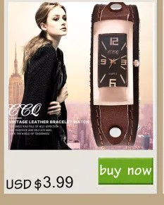 Ccq бренд Винтаж корова кожаный браслет Для мужчин Для женщин наручные часы Повседневное Роскошный Роман Количество Кварцевые часы Relogio