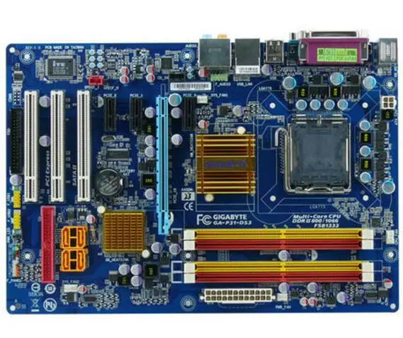 For Gigabyte GA-P31-DS3 Original Used Desktop Motherboard P31-DS3 P31 Socket LGA 775 DDR2 ATX On Sale | Компьютеры и офис