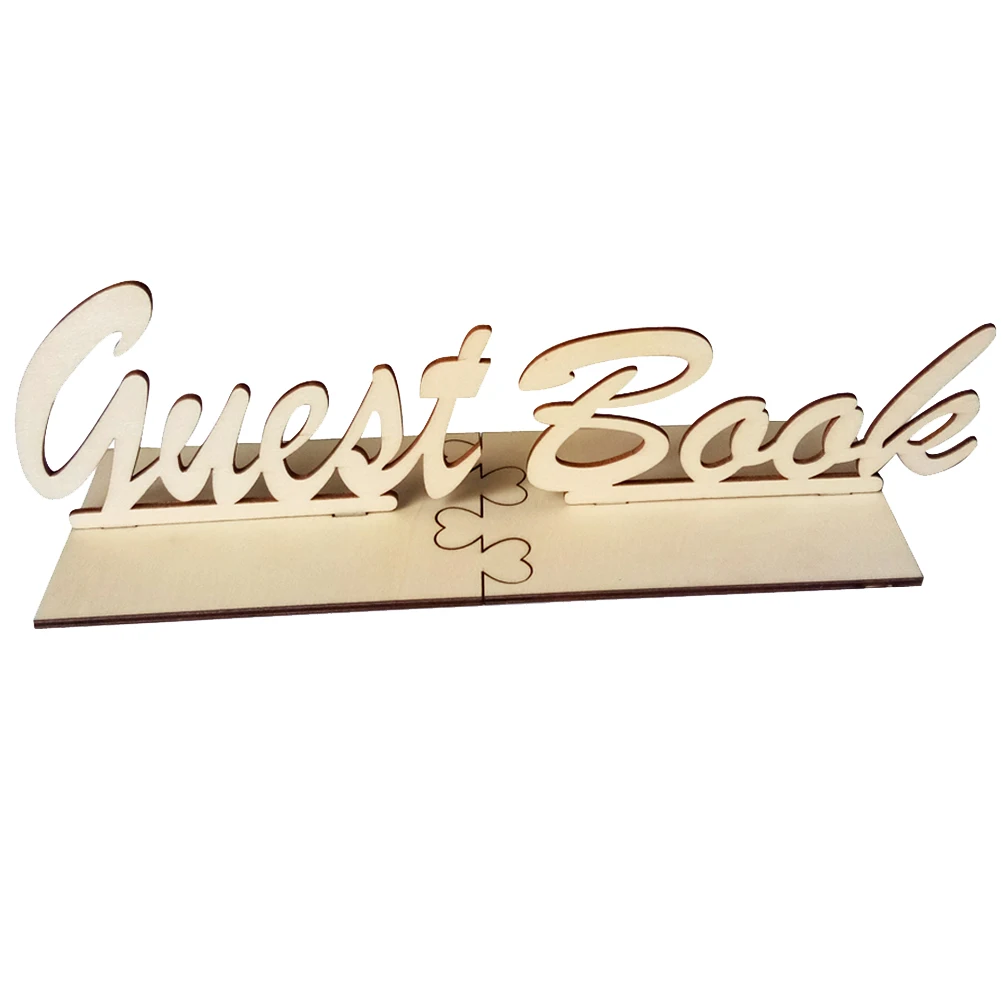 

1pc Guest Book Sign Rustic Wooden Table Sign Decoration Guestbook Sign for Party Baby Shower Wedding