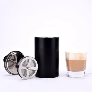 

Original 400ML Manual Milk Frother Teflon Stainless Steel Double Mesh Milk Creamer Milk Foam Mesh Coffee Foamer Creamer400ml