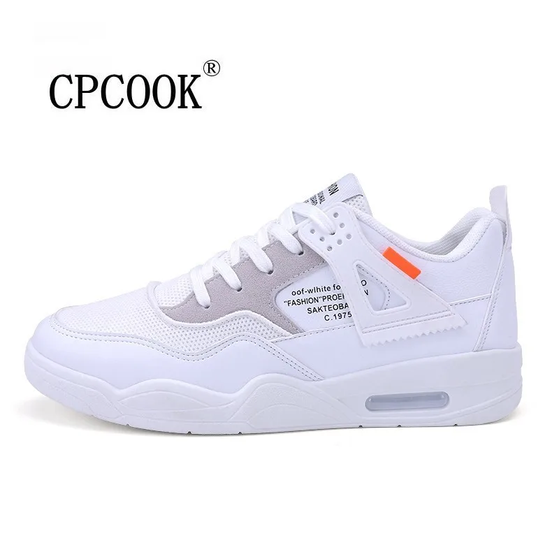 

Men Casual Shoes Black Leather Lace Up Fashion Design White Adult Male Sneakers Outdoors Tourism Air Men Shoes Zapatillas Hombre